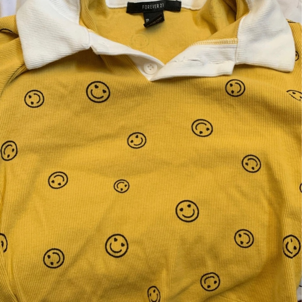 Smiley face polo shirt